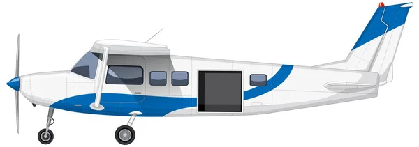 화이트 삽화에 나오는 고립된 비행기 — 스톡 벡터