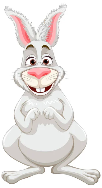 可爱兔子卡通人物插图 — 图库矢量图片