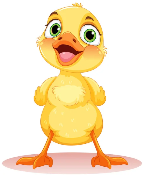Adorable Petite Canard Illustration Isolée — Image vectorielle