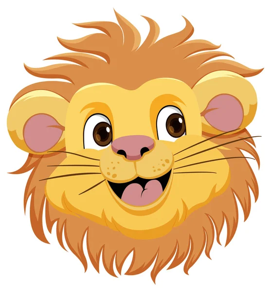 Ilustração Bonito Caráter Dos Desenhos Animados Leão —  Vetores de Stock