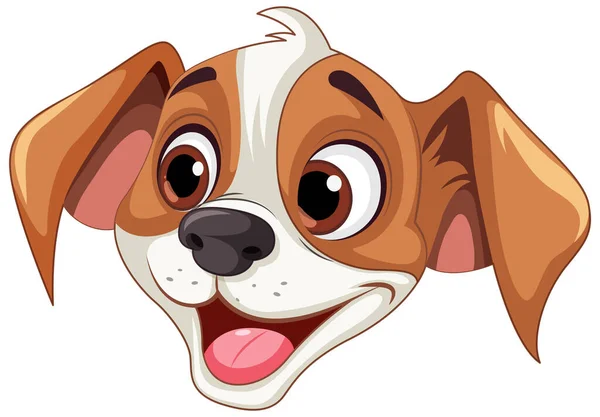 Netter Hund Zeichentrickfigur Sitzt Illustration — Stockvektor