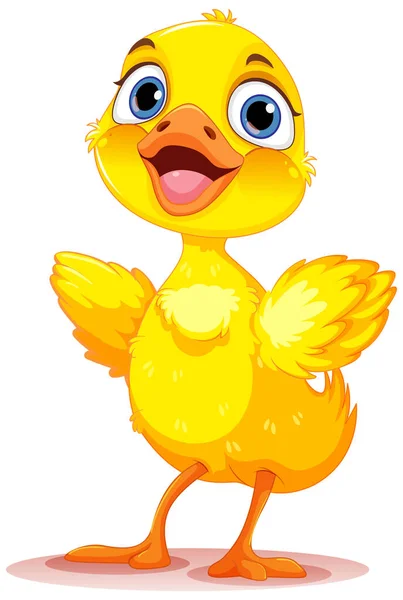 Adorable Petite Canard Illustration Isolée — Image vectorielle