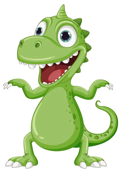 Adorable Petite Illustration Personnage Monstre Dinosaure — Image vectorielle