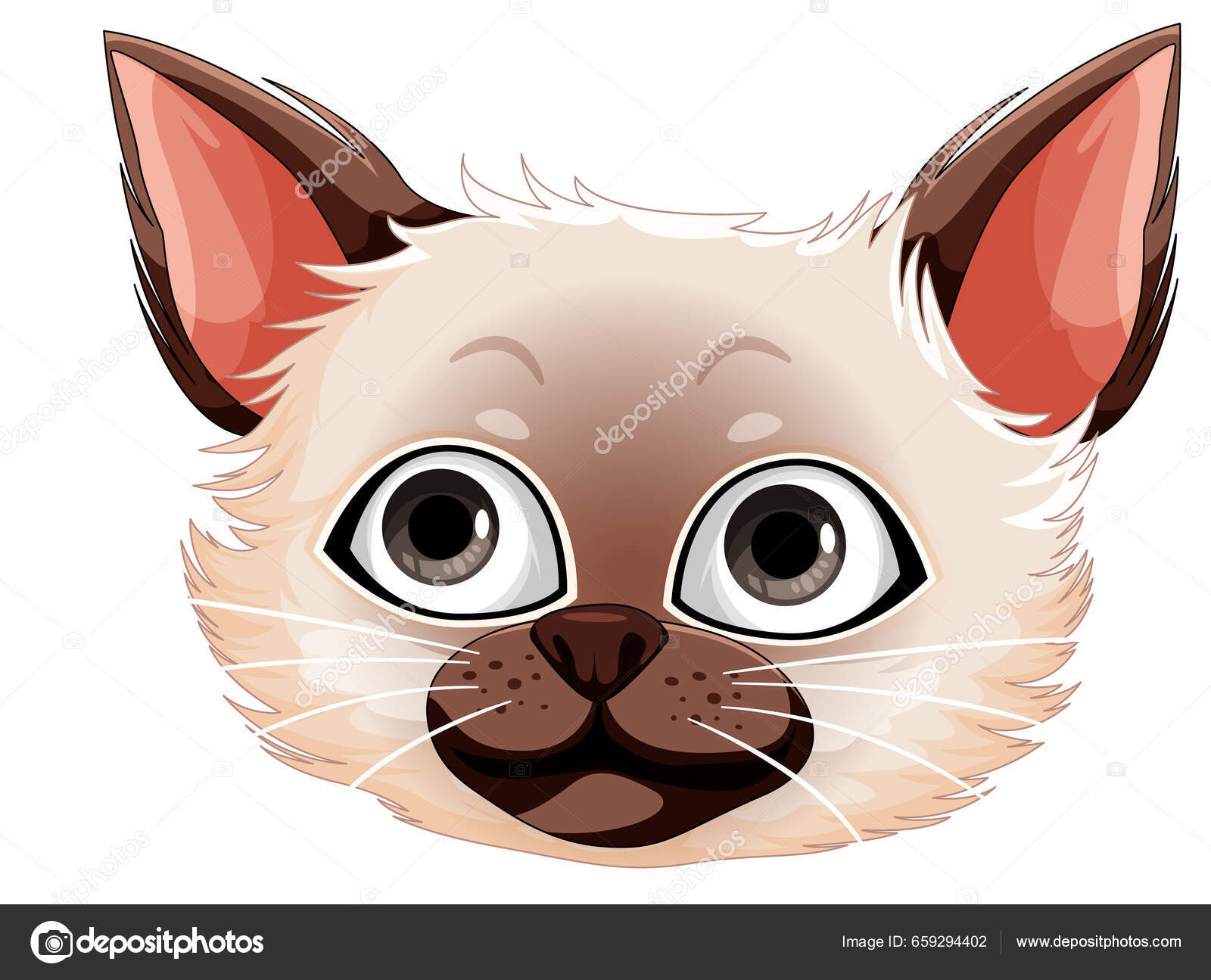 귀여운 고양이 캐릭터 스톡 벡터 - ©blueringmedia 659294402, image size:1600x1295