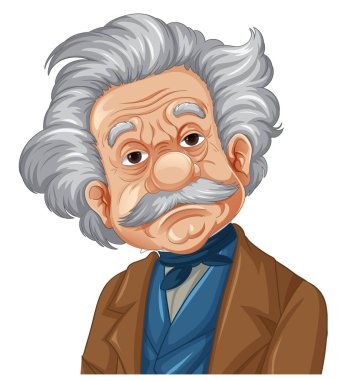 Bangkok, Tayland 25 Mayıs 2023. Albert Einstein çiziminin karikatürü