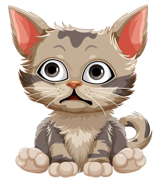 Cute Cat Postać Kreskówki Ilustracja — Wektor stockowy