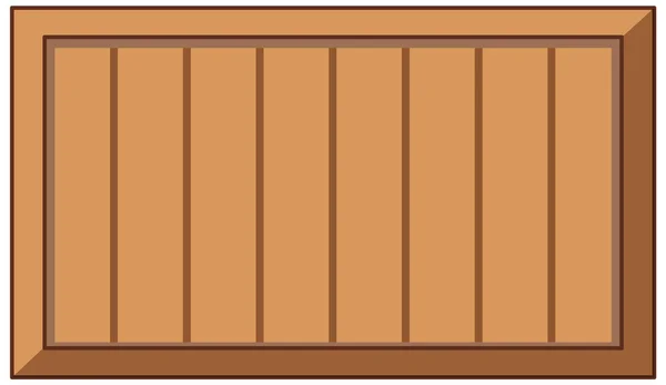 Banner Madeira Isolado Desenho Animado Ilustração —  Vetores de Stock