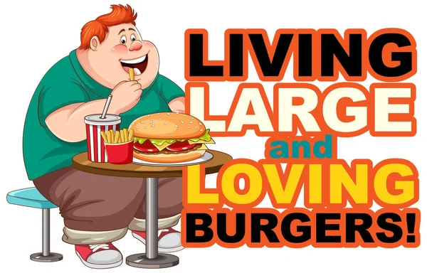 Große Und Liebevolle Burger Ikone — Stockvektor