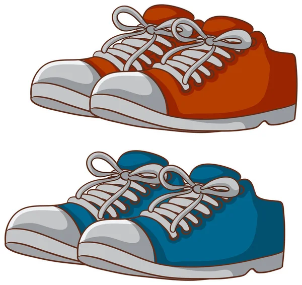 Cipőkészlet Illusztráció — Stock Vector