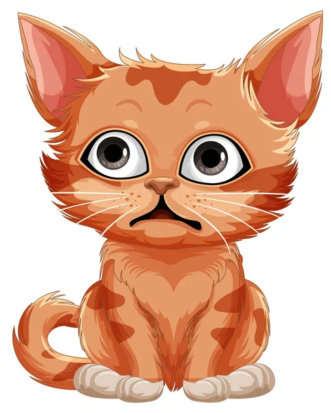 Cute Cat Cartoon Character Illustration — Stock Vector