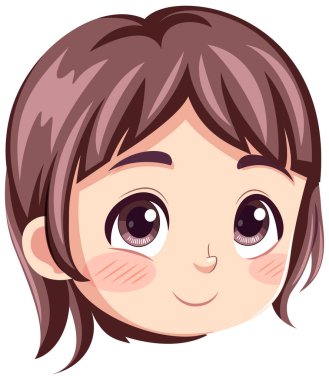 Beyaz Arkaplanda Masum Kız Yüzü