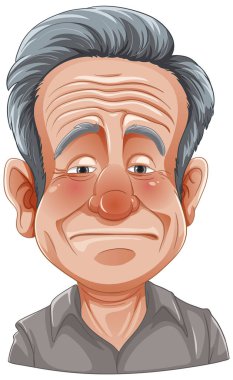 Bangkok, Tayland 25 Mayıs 2023. Robin Williams 'ın karikatürü