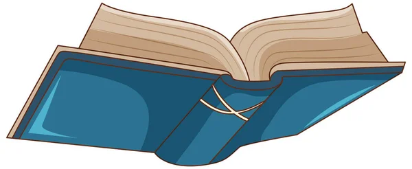 Isolado Azul Livro Cartoon Ilustração —  Vetores de Stock