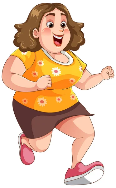 Übergewichtige Frau Trainingsoutfit — Stockvektor