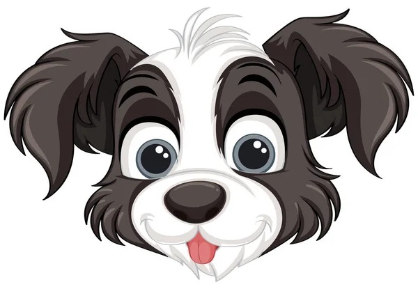 Lindo Perro Personaje Dibujos Animados Sentado Ilustración — Vector de stock
