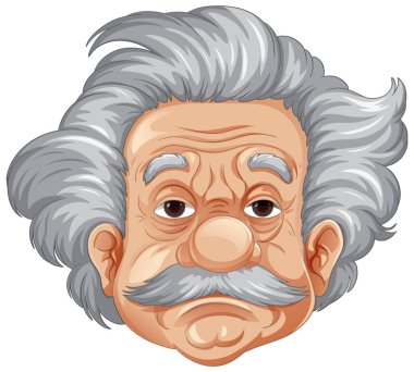 Albert Einstein çizgi film karakteri çizimi