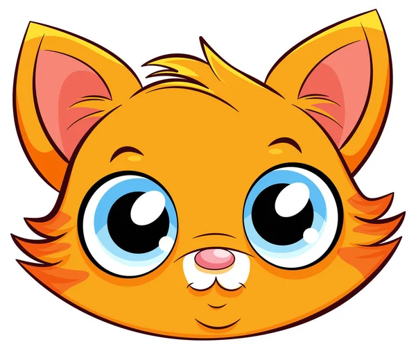 Pequeño Gato Lindo Dibujo Animado Personaje Ilustración — Archivo Imágenes Vectoriales