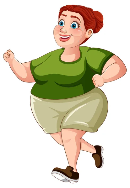 Übergewichtige Frau Trainingsoutfit — Stockvektor
