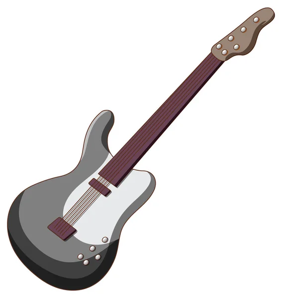 Illustration Isolée Guitare Basse Instrument Musique — Image vectorielle