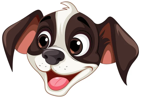 Cute Dog Face Cartoon Isolated Illustration — Stock Vector