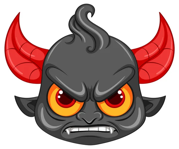 Diabo Irritado Desenho Animado Personagem Ilustração —  Vetores de Stock