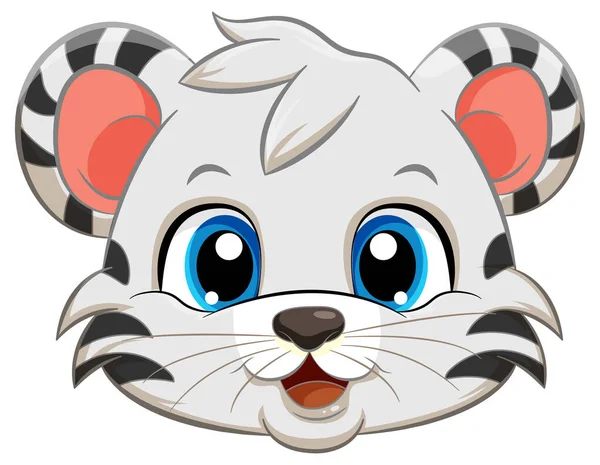 Little Cute Tiger Cartoon Character Illustration — Stock Vector