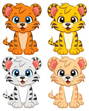 Kedi Vektörü illüstrasyonunun Koleksiyonu