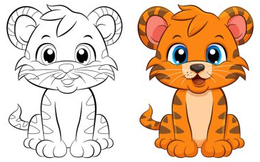 Şirin Kaplan illüstrasyonunun Renkli Sayfa Özeti