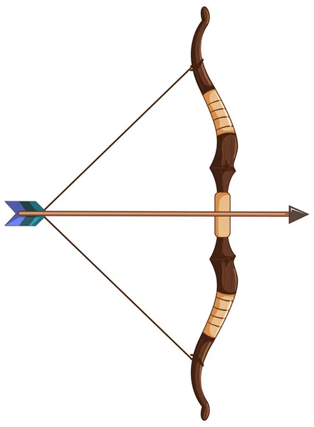 白の背景イラストの弓と矢 — ストックベクタ