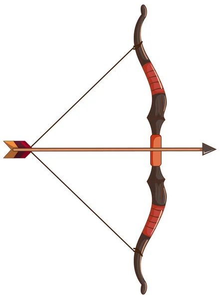 白の背景イラストの弓と矢 — ストックベクタ