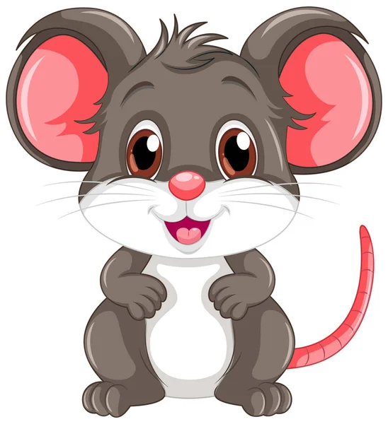 可爱的鼠标卡通人物插图 — 图库矢量图片