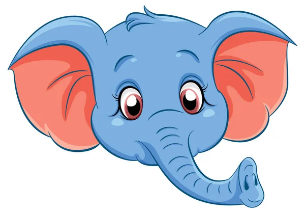 Lindo Elefante Dibujo Animado Personaje Ilustración — Archivo Imágenes Vectoriales