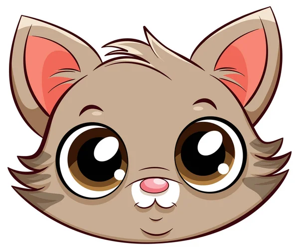 Little Cute Cat Cartoon Character Illustration — Stock Vector