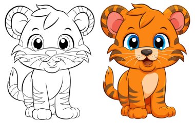 Şirin Kaplan illüstrasyonunun Renkli Sayfa Özeti