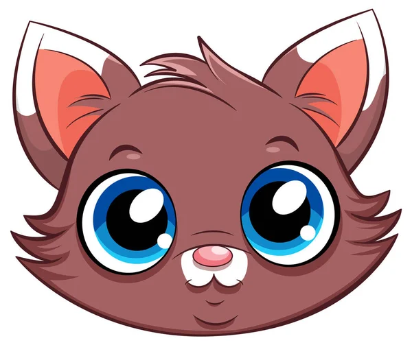 Pequeno Gato Bonito Desenho Animado Personagem Ilustração — Vetor de Stock