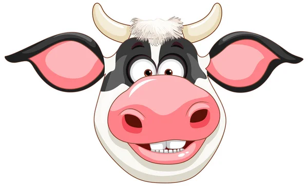 Cute Krowa Postać Kreskówki Ilustracja — Wektor stockowy