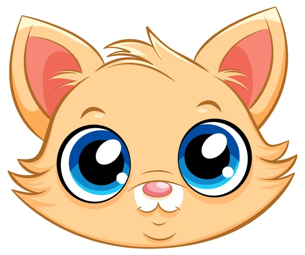 Pequeno Gato Bonito Desenho Animado Personagem Ilustração —  Vetores de Stock