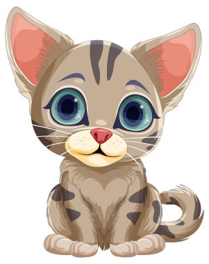 Şirin kedi çizgi film karakteri çizimi