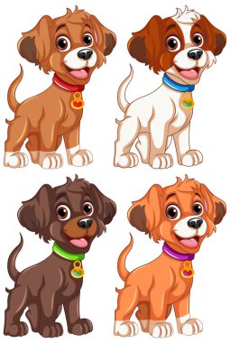 Köpek Koleksiyonunun Çeşitliliği illüstrasyonu