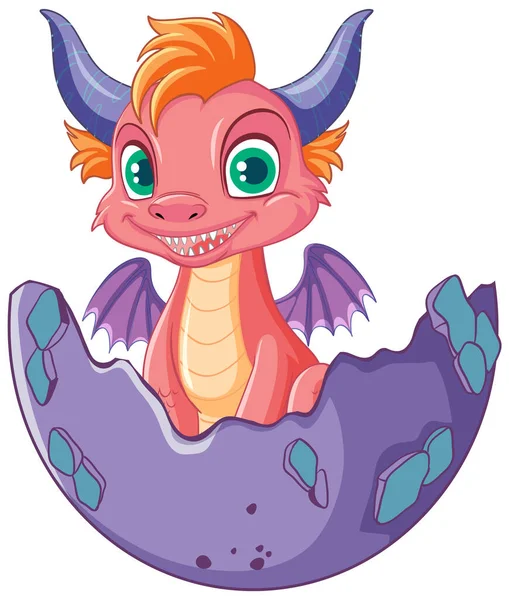 Happy Orange Cartoon Dragon Smiling Illustration Stock Vector by
