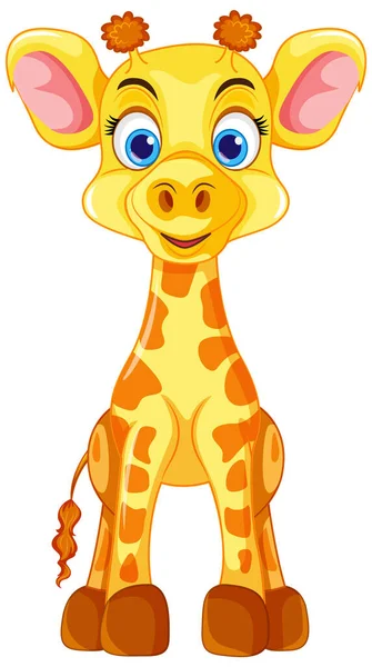 Girafa Desenhos Animados Personagem Vetor Ilustração —  Vetores de Stock