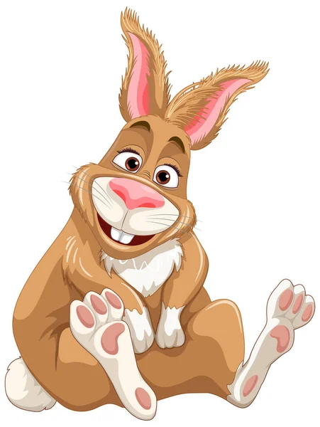 可爱兔子卡通人物插图 — 图库矢量图片