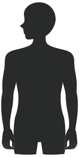Hombre Cuerpo Humano Silueta Ilustración — Vector de stock