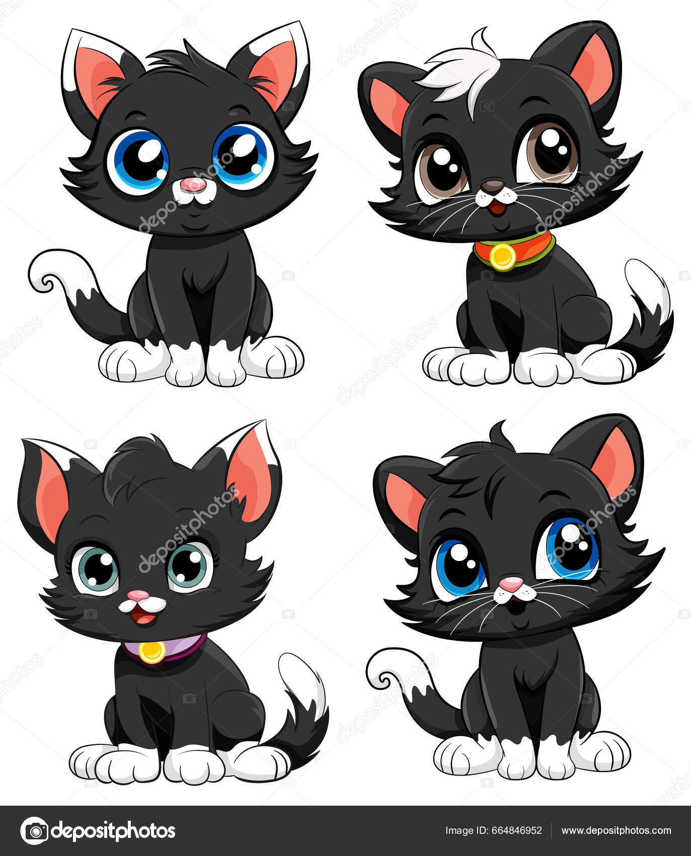 Gato preto dos desenhos animados ilustração do vetor  Gatos de desenho  animado, Desenhos animados, Desenhos