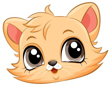 Sevimli Kedi Çizgi Film Karakteri Çizimi