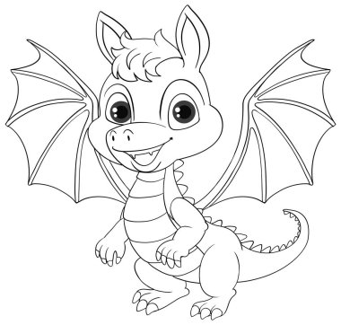 Ejderha karalama karakteri çizimi