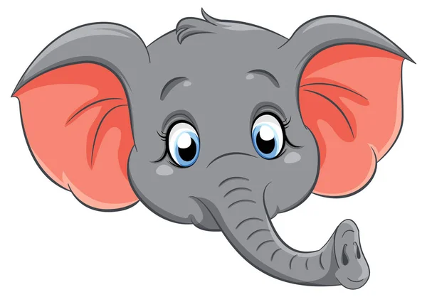 Cute Elephant Cartoon Character Illustration — Stock Vector