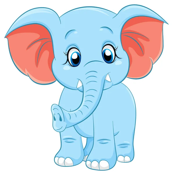 Cute Elephant Cartoon Character Illustration — Stockvektor