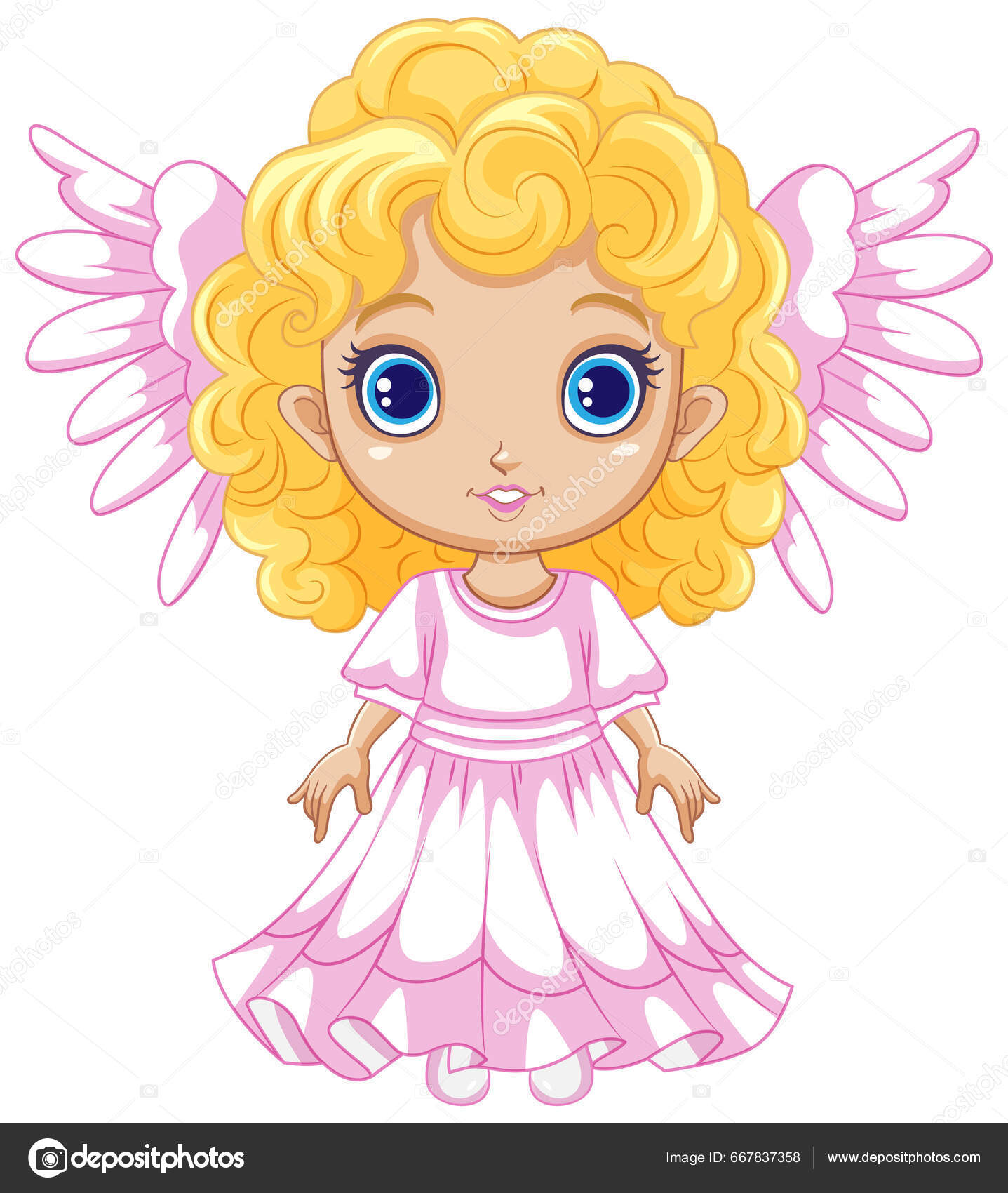 Άγγελος Κορίτσι Φτερά Εικονογράφηση Χαρακτήρα Κινουμένων Σχεδίων  Διανυσματικό Αρχείο από ©blueringmedia667837358