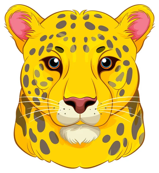 Illustration Vectorielle Une Tête Tigre Bande Dessinée Isolée Sur Fond — Image vectorielle
